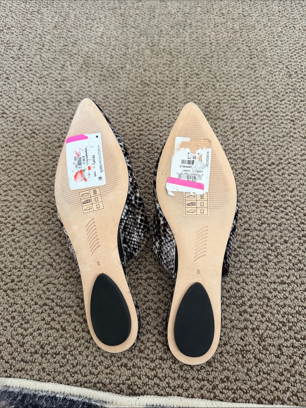 NWT PAIGE snake skin mules - Picture 3 of 3
